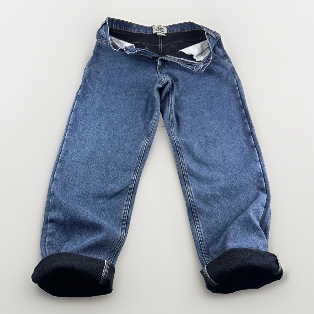 Old Mill Fleece Lined Jeans Mens 36x34 Blue Denim Pants Outdoors Workwear Winter
